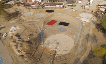 Park Południowy przy ul. Ludwikowskiej z lotu ptaka